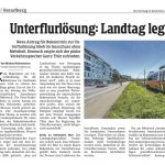 Unterflur: Landtag legt sich quer, NEUE, 8.12.22