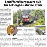 Land macht sich für Arlbergbasistunnel stark, VN, 10.12.22